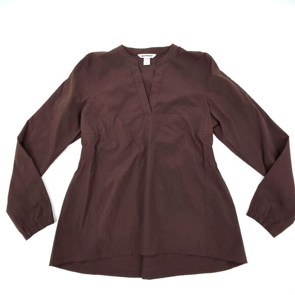 Athleta Brown Long Sleeve Women's Top Blouse Size S NWOT - Picture 1 of 4
